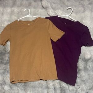 a new day Short Sleeve Tees in Tan and Purple